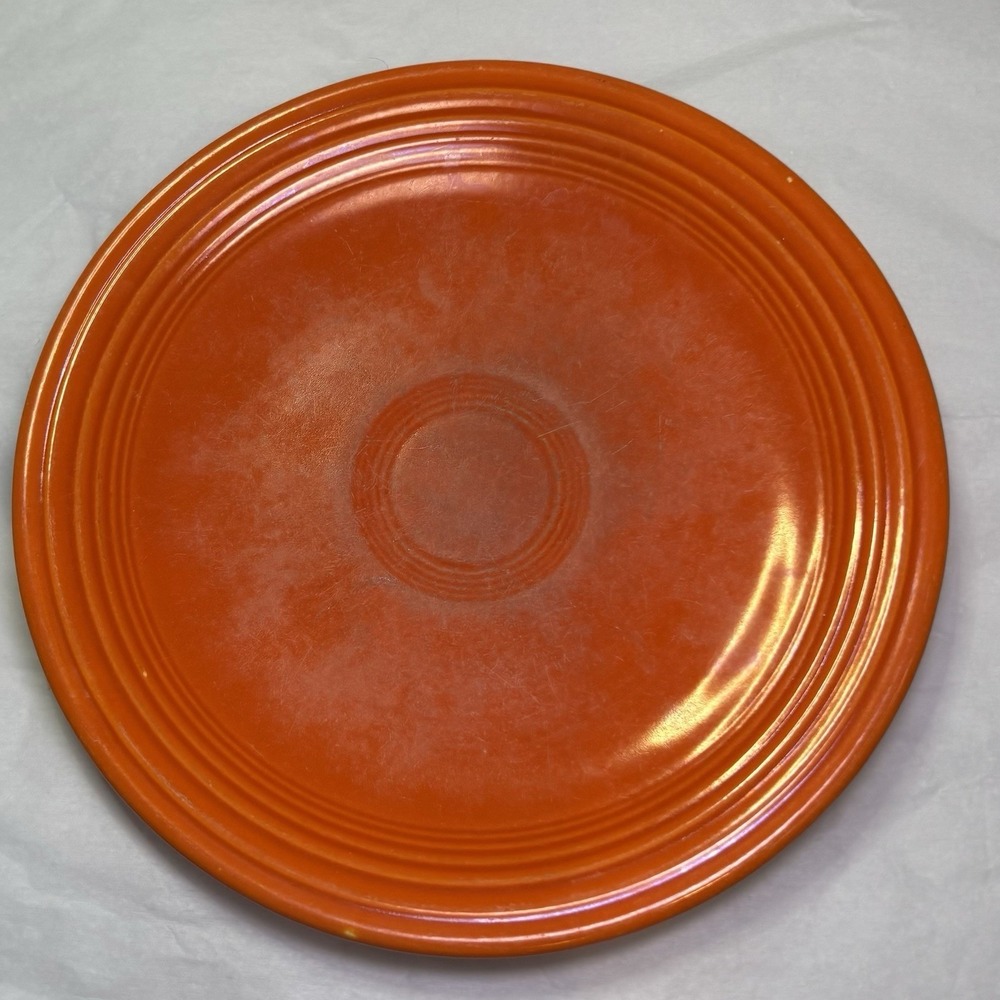 VTG Homer‎ Laughlin Fiesta Fiestaware 6" Saucer Orange Red Vintage
